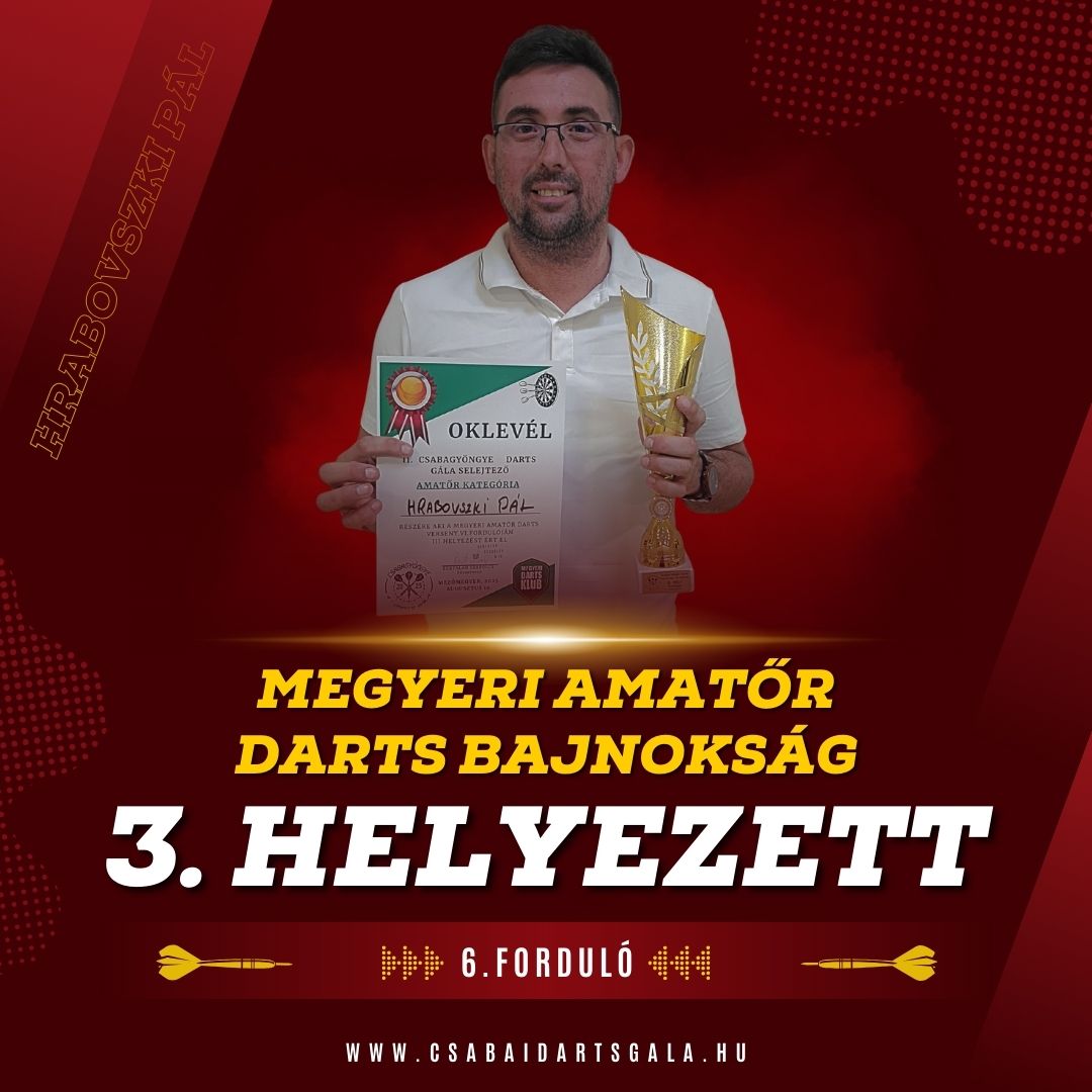 Hrabovszki Pál Krisztián, megosztott harmadik