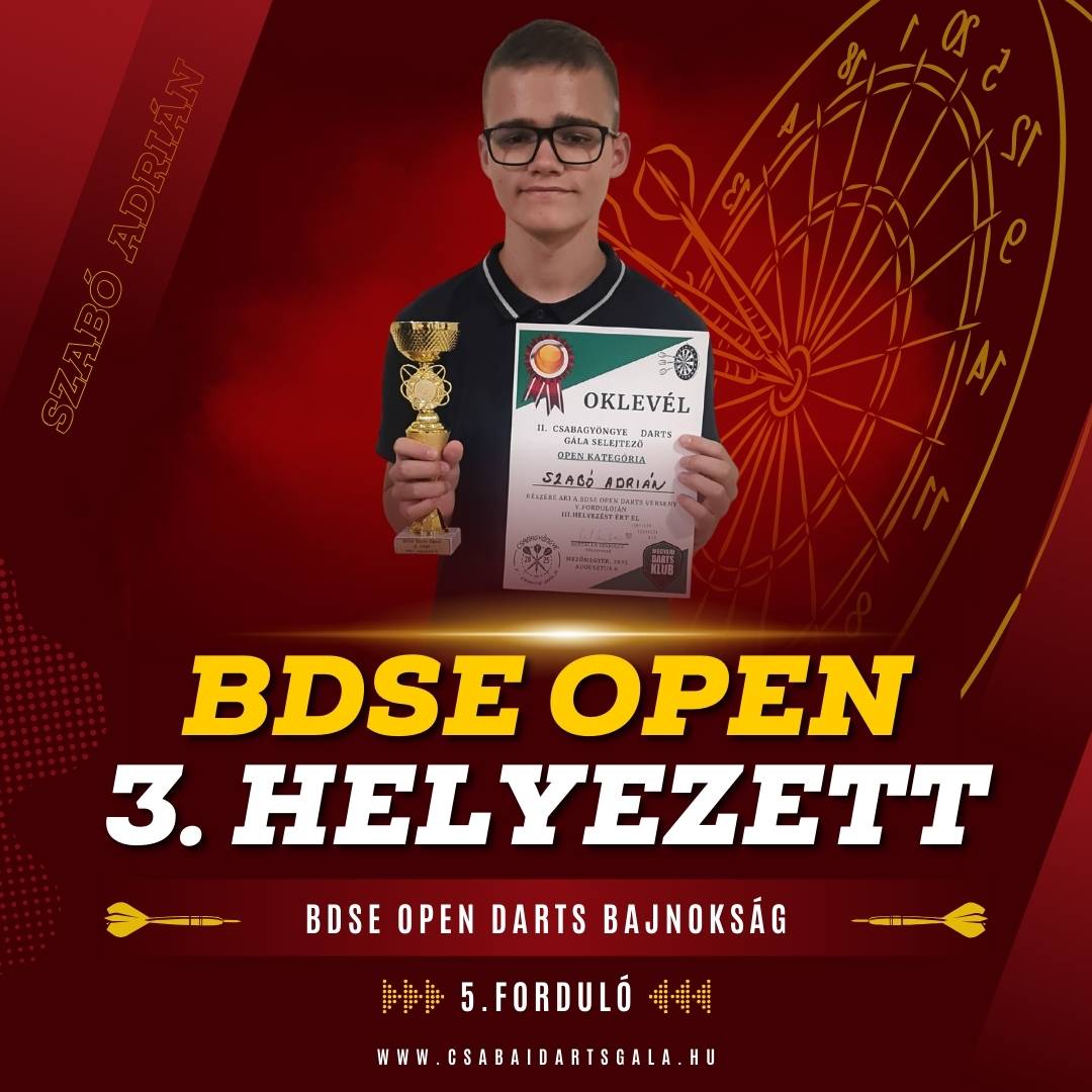 Szabó Adrián, harmadik helyezett az ötödik fordulóban