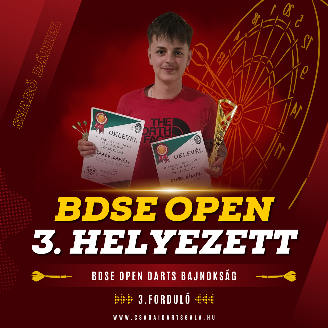 Szabó Dániel, III. helyezett portré